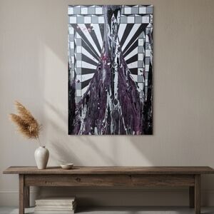 HANDCRAFTED Abstract Painting HANDMADE Artwork HANDPAINTED Wall Art Decor